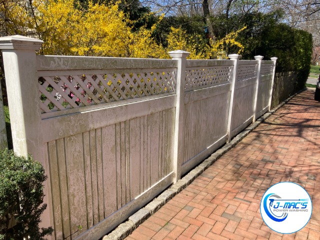 White Grimy Fence Before